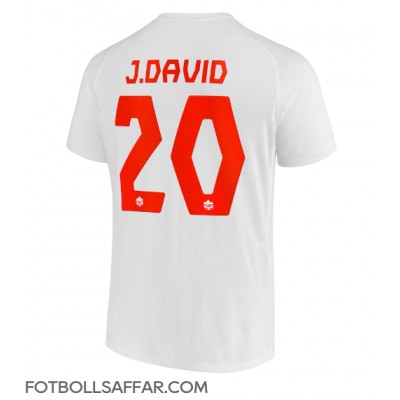 Kanada Jonathan David #20 Bortatröja VM 2022 Kortärmad